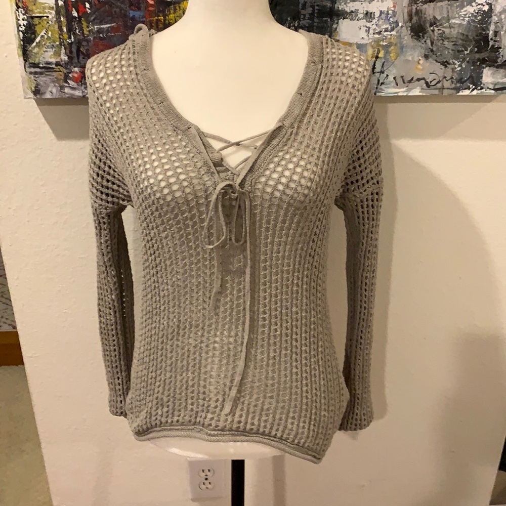 James Perse size 1 summer sweater with hood